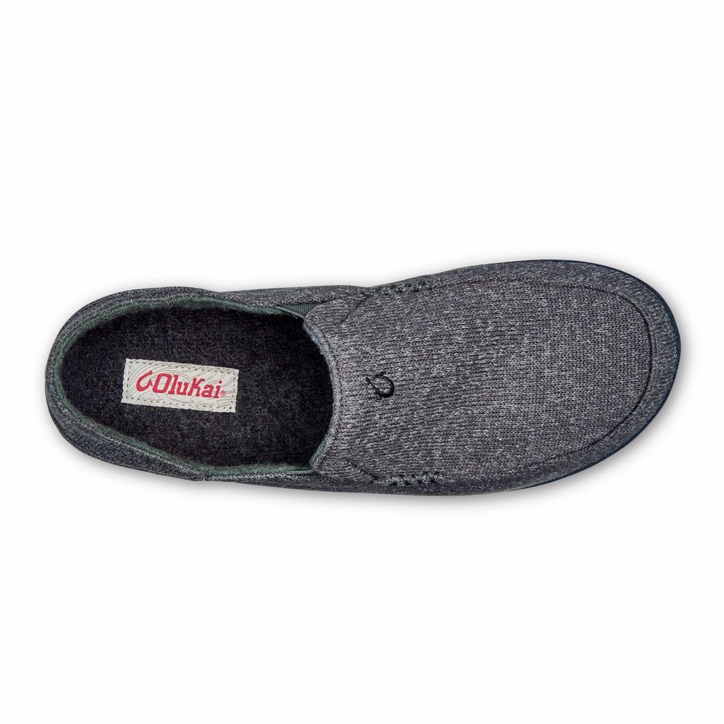 Olukai Men's Moloa Hulu Slipper - Dark Shadow US790-382